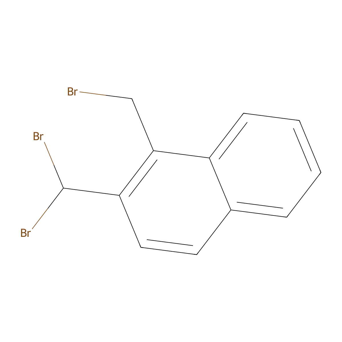 1-(Bromomethyl)-2-(dibromomethyl)naphthalene molecular structure, CAS 65492-90-2