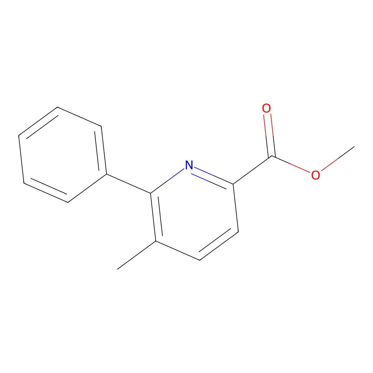 Methyl 5-methyl-6-phenylpicolinate molecular structure, CAS 65495-89-8