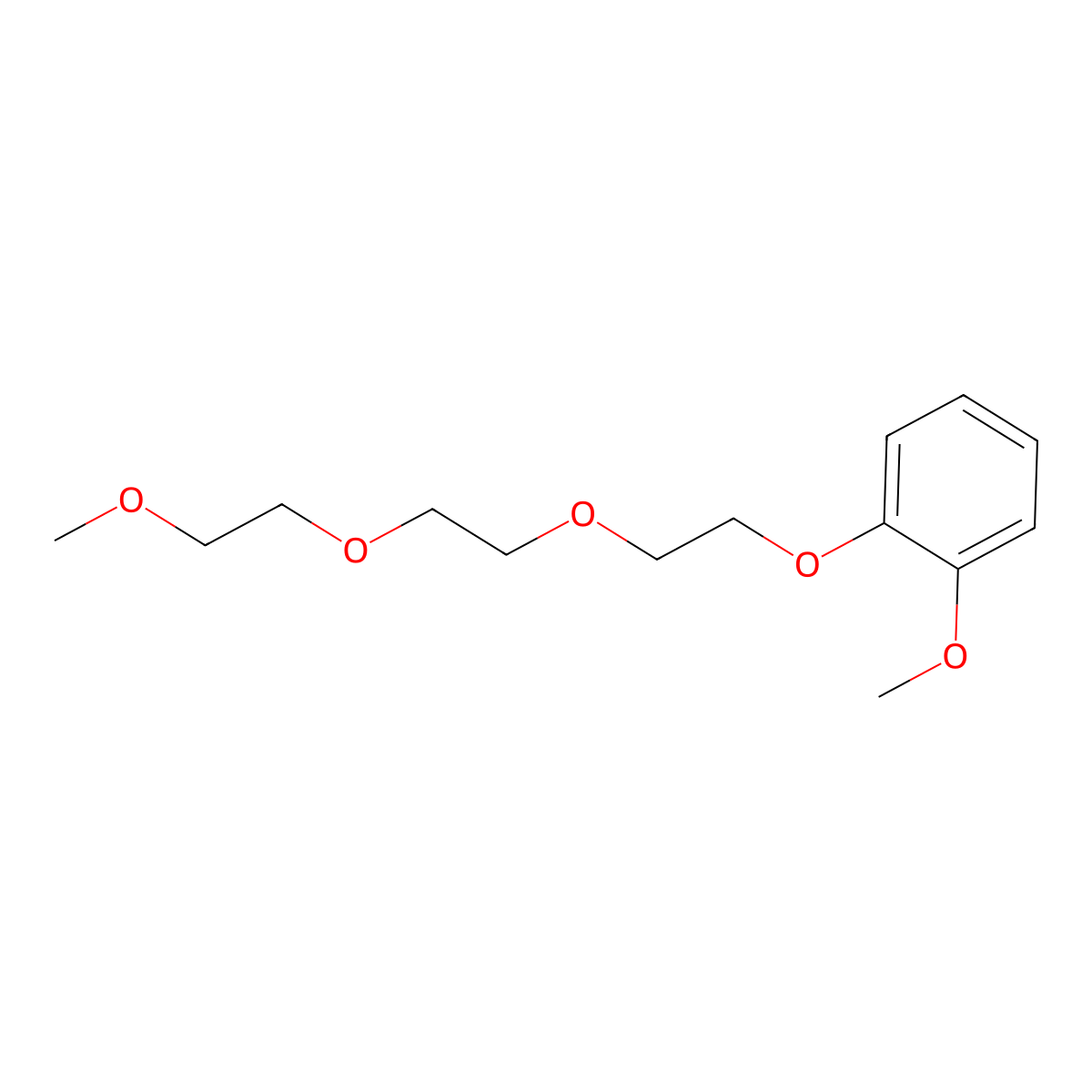 1-Methoxy-2-{2-[2-(2-methoxyethoxy)ethoxy]ethoxy}benzene molecular structure, CAS 65496-19-7