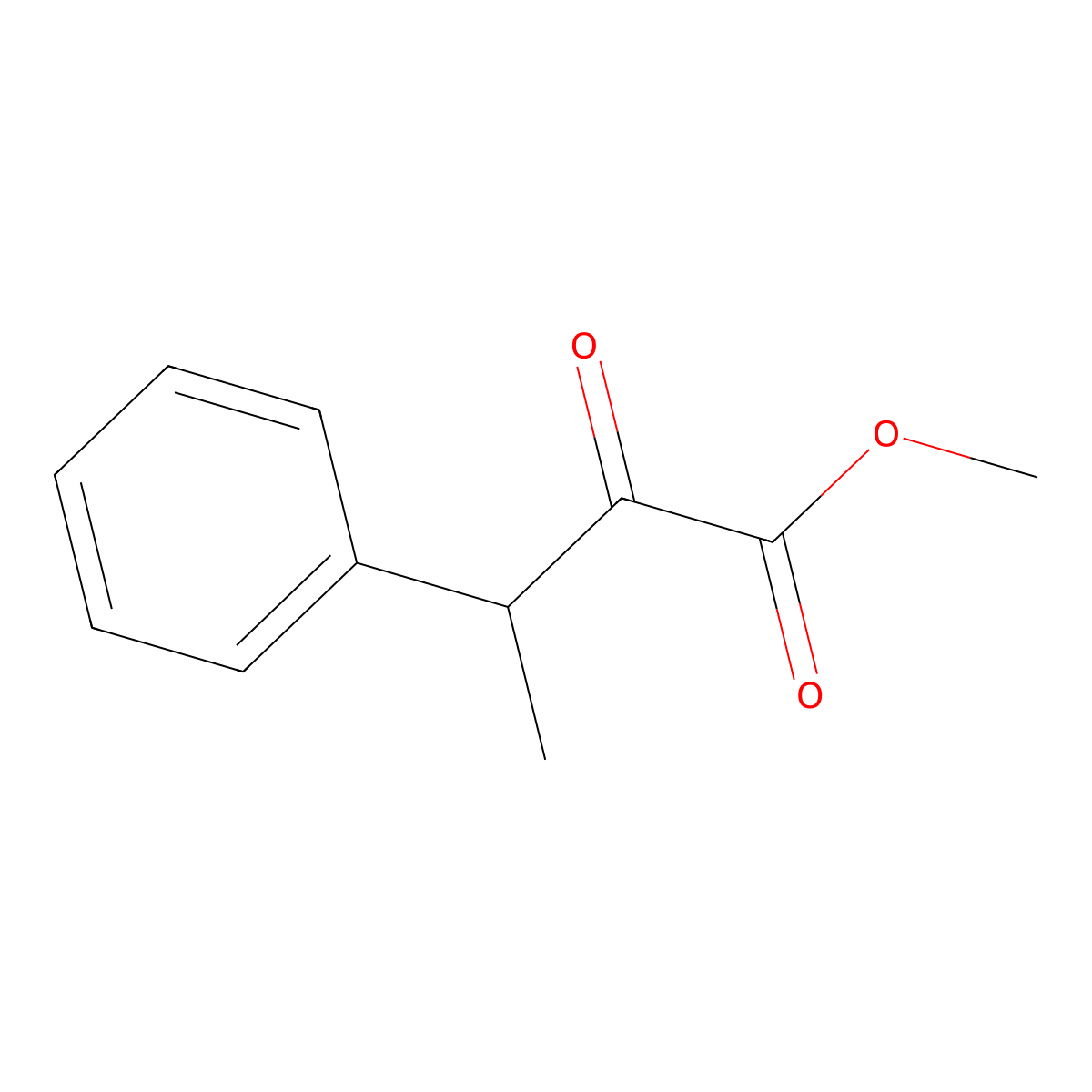 Methyl 2-oxo-3-phenylbutanoate molecular structure, CAS 65499-01-6
