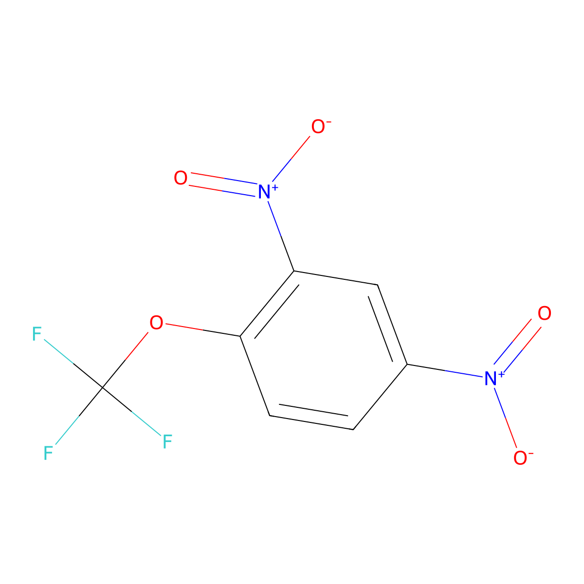 2,4-Dinitro(trifluoromethoxy)benzene molecular structure, CAS 655-07-2