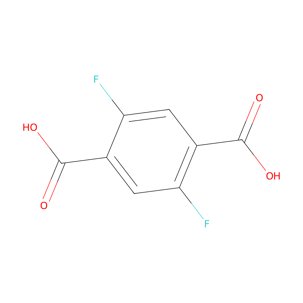 2,5-Difluoroterephthalic acid molecular structure, CAS 655-14-1