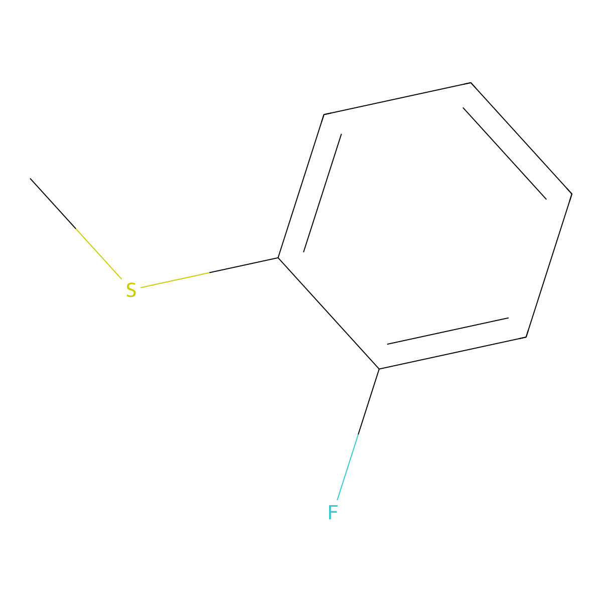 2-Fluorothioanisole molecular structure, CAS 655-20-9