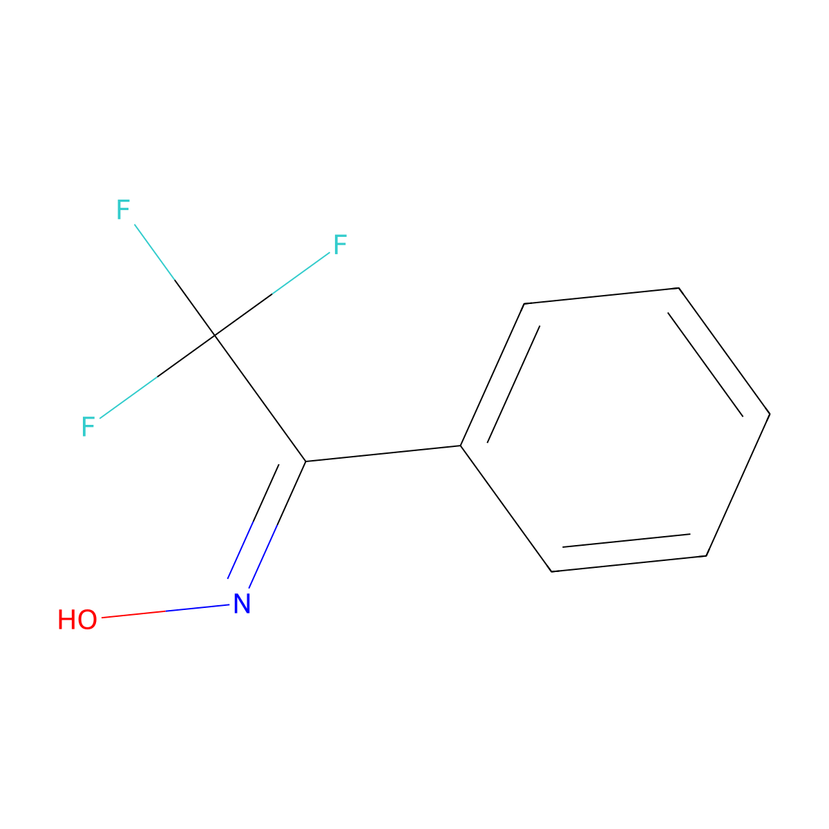 2,2,2-Trifluoro-1-phenyl-ethanone oxime molecular structure, CAS 655-25-4