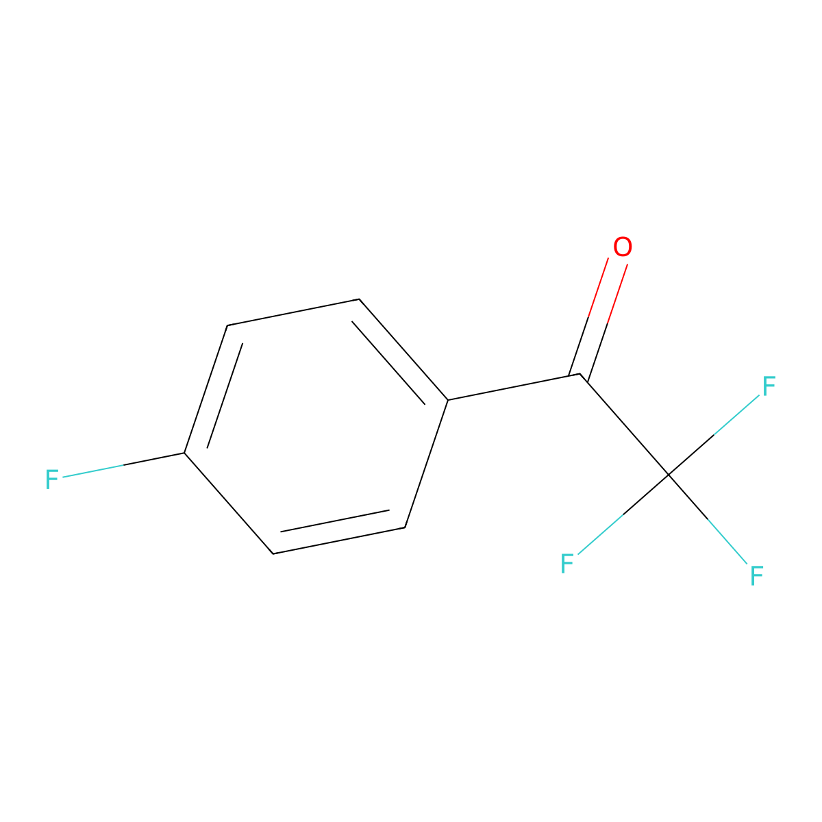 2,2,2,4'-Tetrafluoroacetophenone molecular structure, CAS 655-32-3