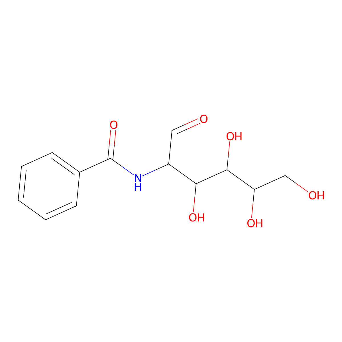 N-benzoyl-D-glucosamine molecular structure, CAS 655-42-5