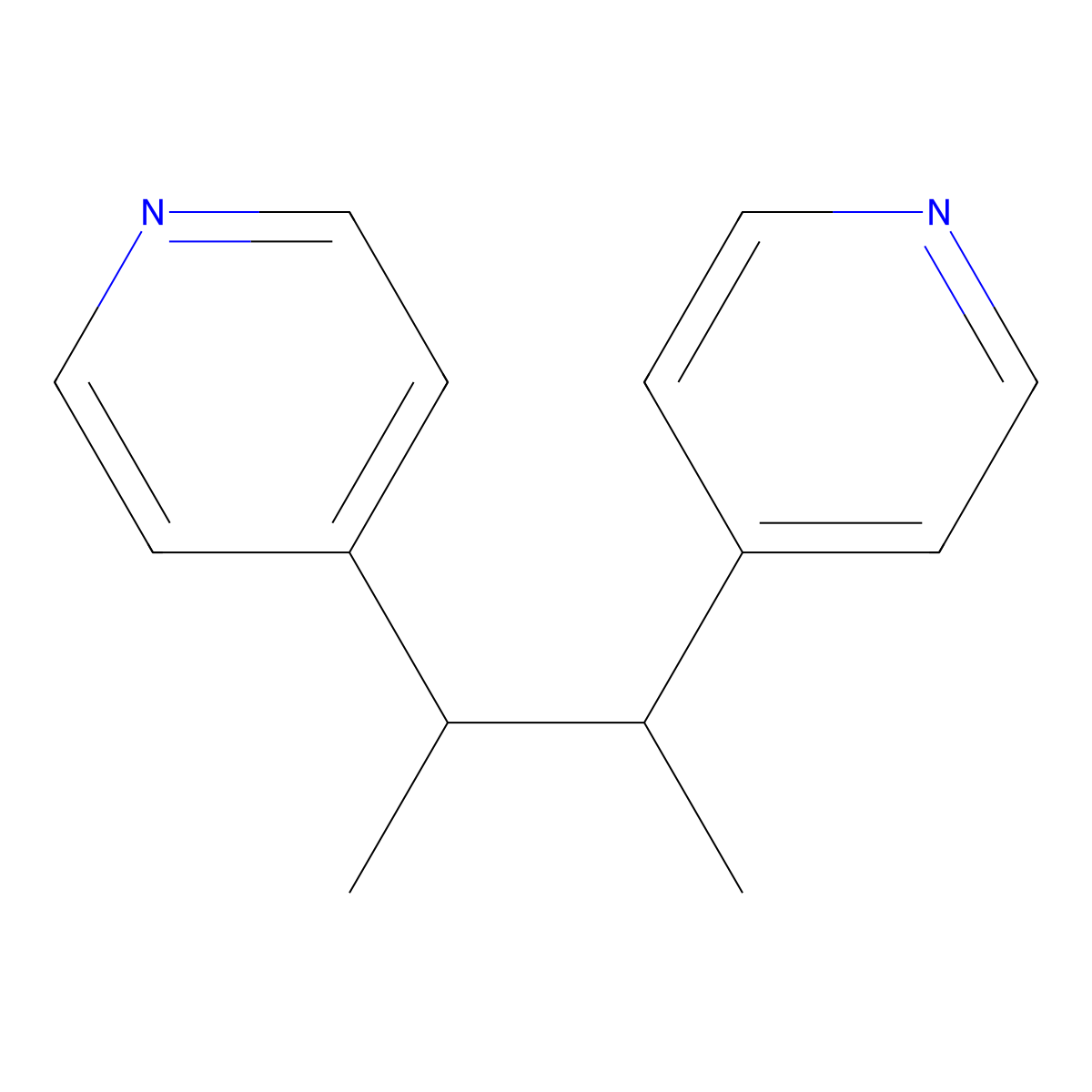 2,3-Bis-(4-pyridyl)butane molecular structure, CAS 655-47-0