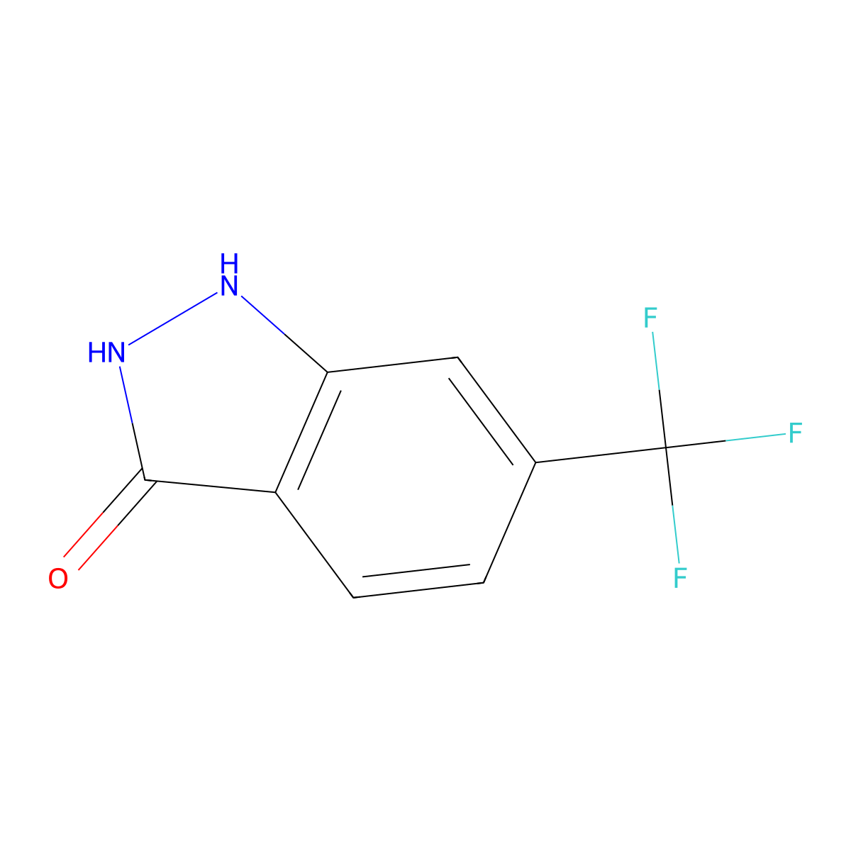 6-(Trifluoromethyl)-1H-indazol-3-ol molecular structure, CAS 655-96-9