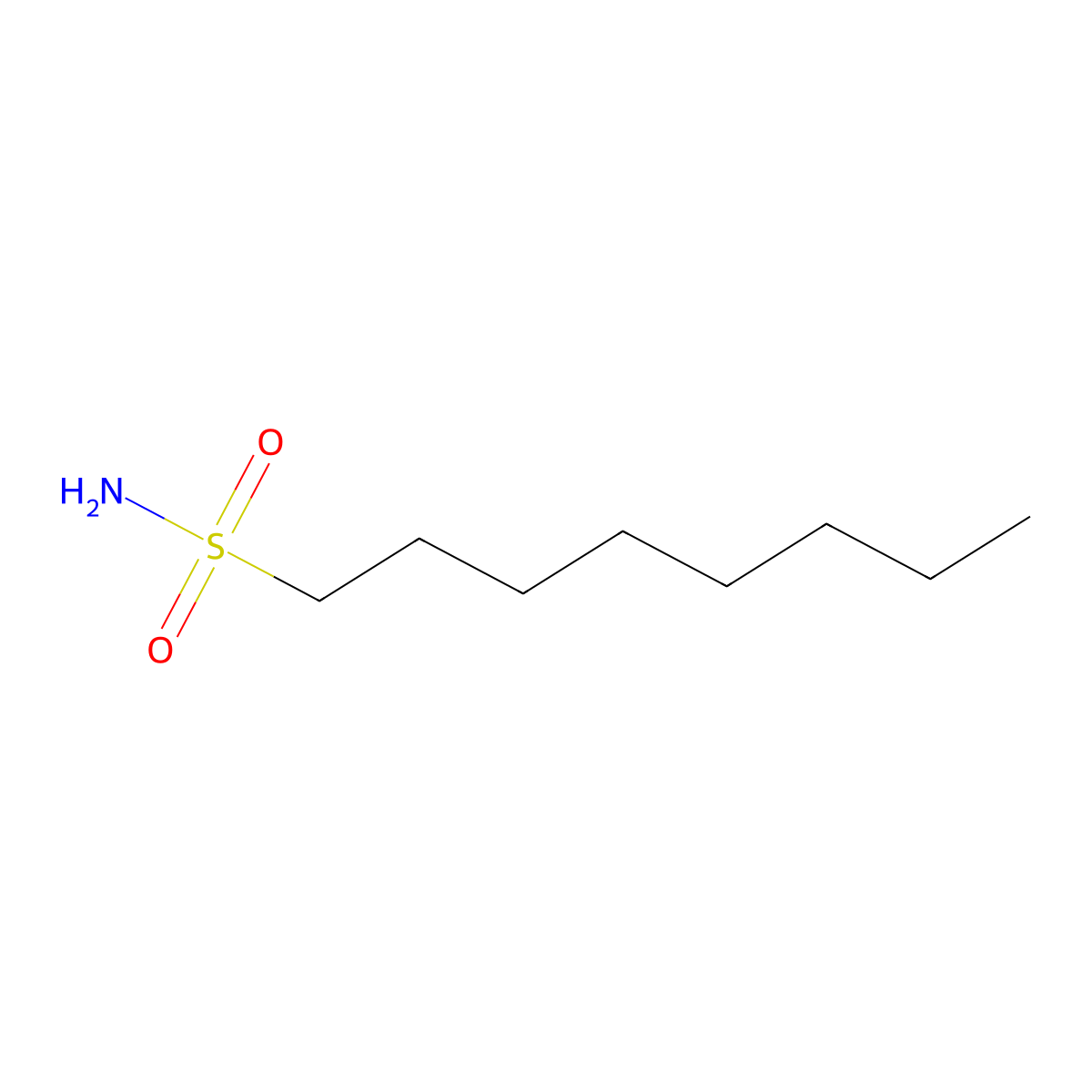 1-Octanesulfonamide molecular structure, CAS 65501-71-5