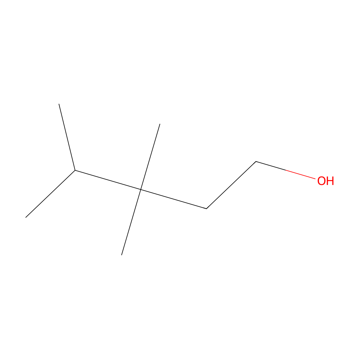 3,3,4-Trimethylpentan-1-ol molecular structure, CAS 65502-58-1