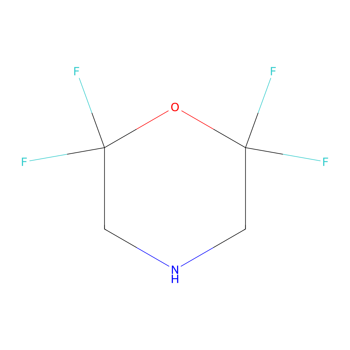 2,2,6,6-Tetrafluoromorpholine molecular structure, CAS 65502-95-6