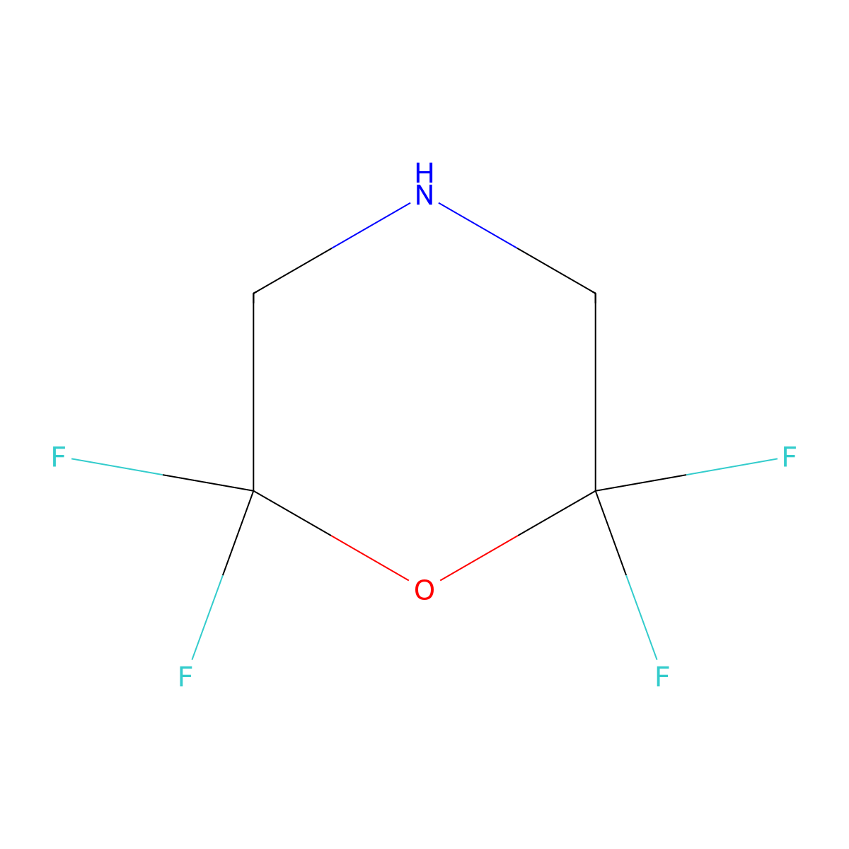 2,2,6,6-Tetrafluoromorpholine molecular structure, CAS 65502-95-6