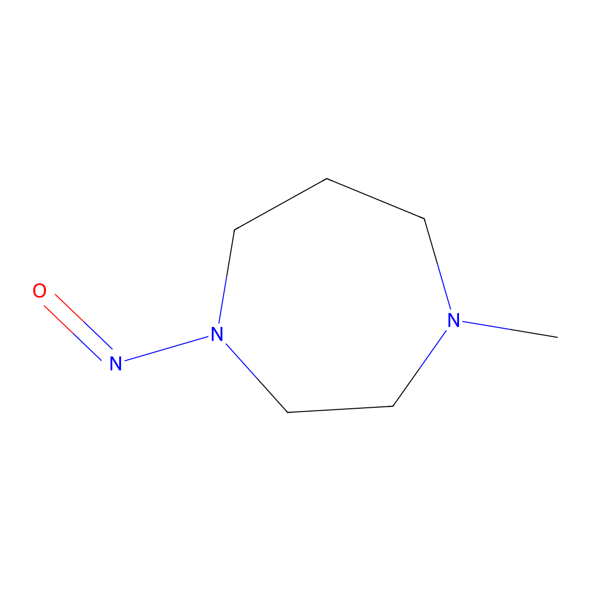1-Methyl-4-nitroso-1,4-diazepane molecular structure, CAS 65504-34-9
