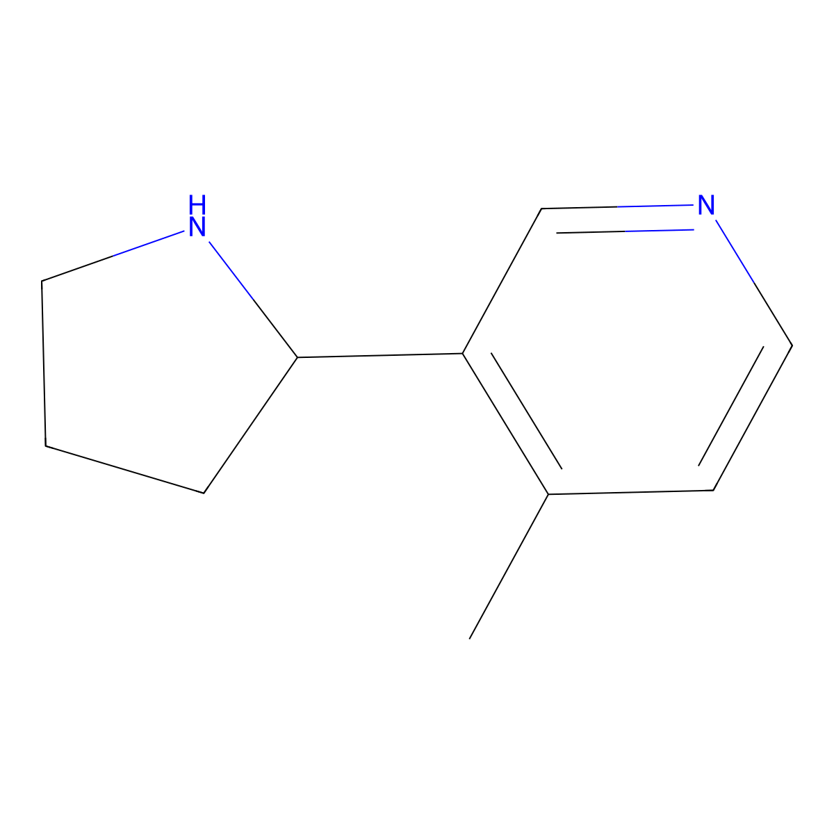 4-Methyl-3-(pyrrolidin-2-yl)pyridine molecular structure, CAS 65504-58-7