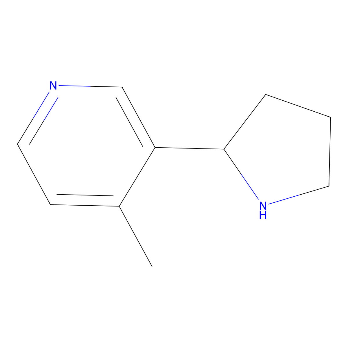 4-Methyl-3-(pyrrolidin-2-yl)pyridine molecular structure, CAS 65504-58-7