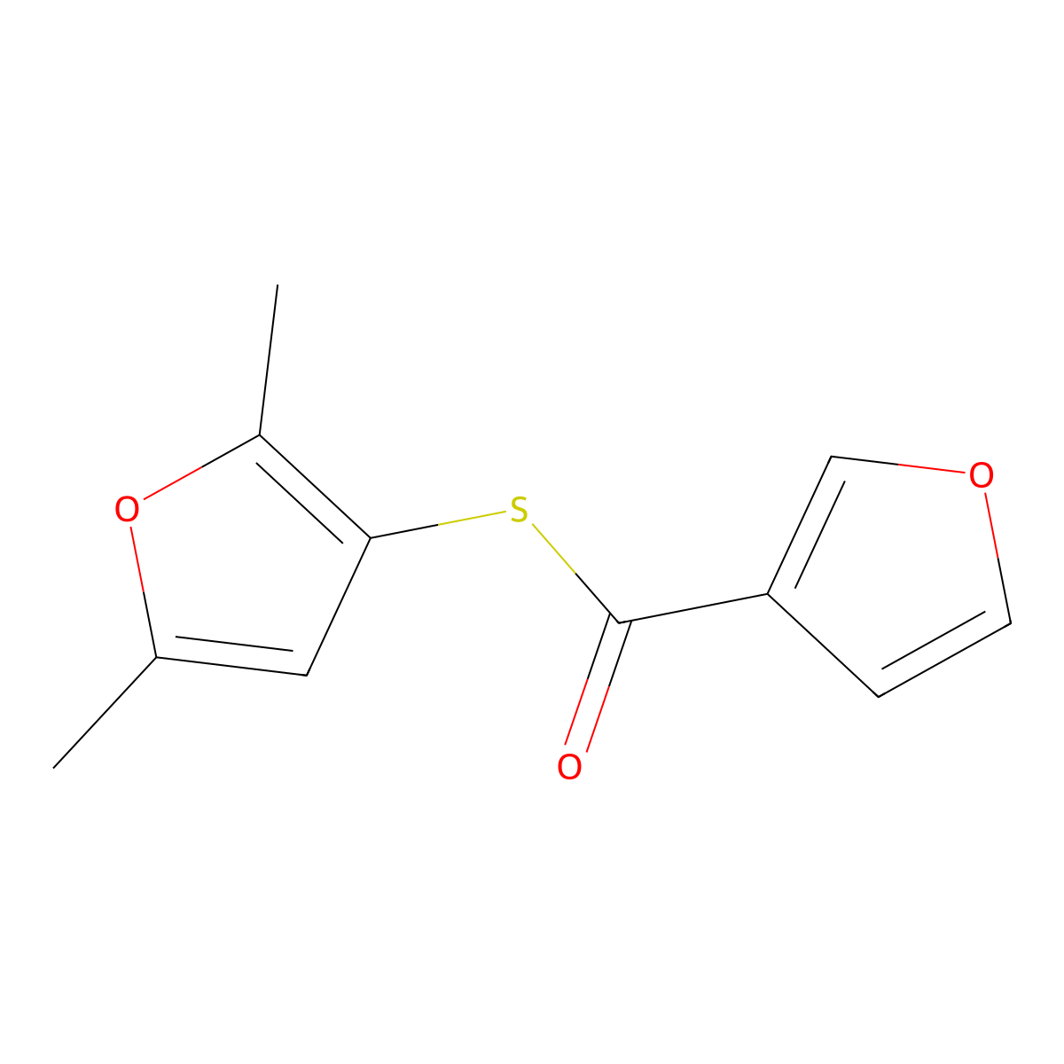 S-(2,5-dimethylfuran-3-yl) furan-3-carbothioate molecular structure, CAS 65505-16-0