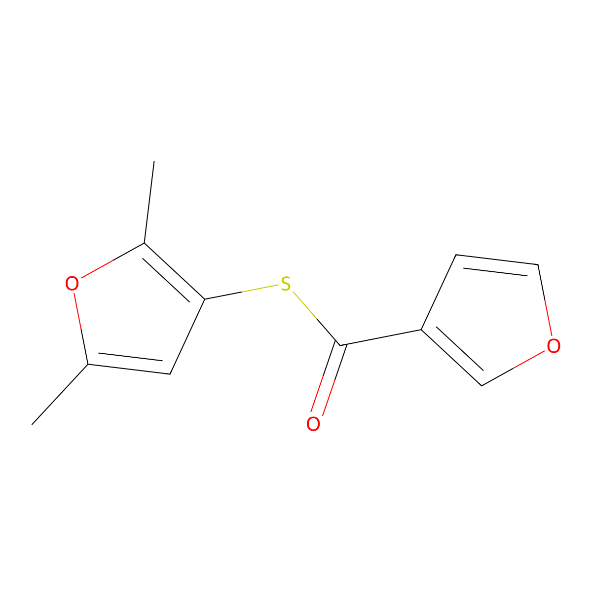 S-(2,5-dimethylfuran-3-yl) furan-3-carbothioate molecular structure, CAS 65505-16-0