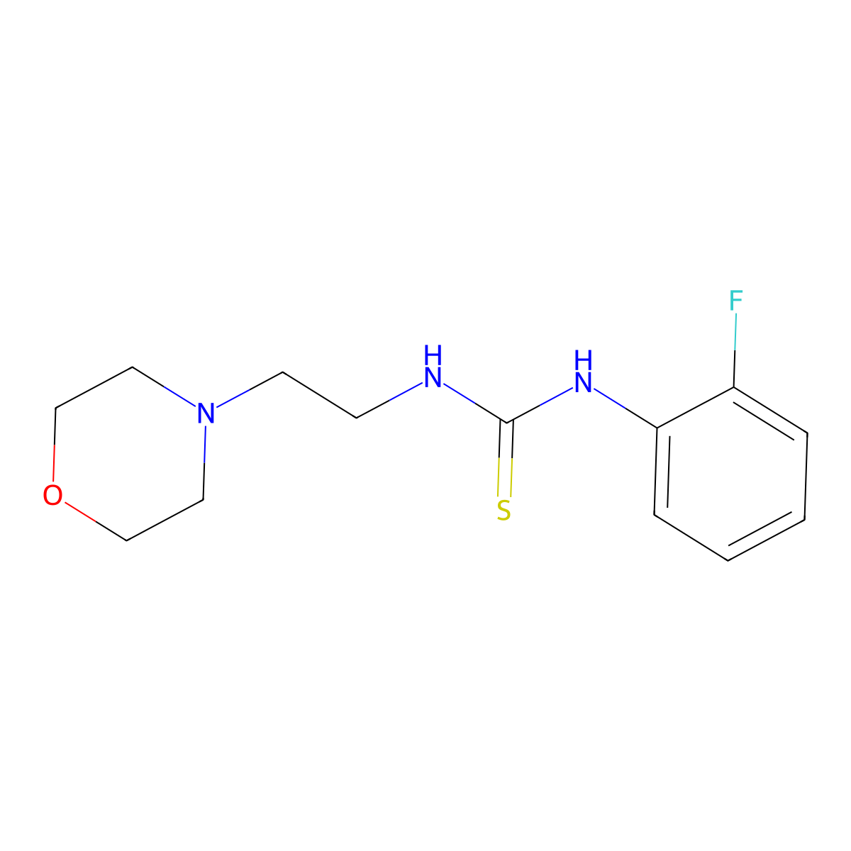 1-(2-Fluorophenyl)-3-[2-(morpholin-4-yl)ethyl]thiourea molecular structure, CAS 6551-81-1