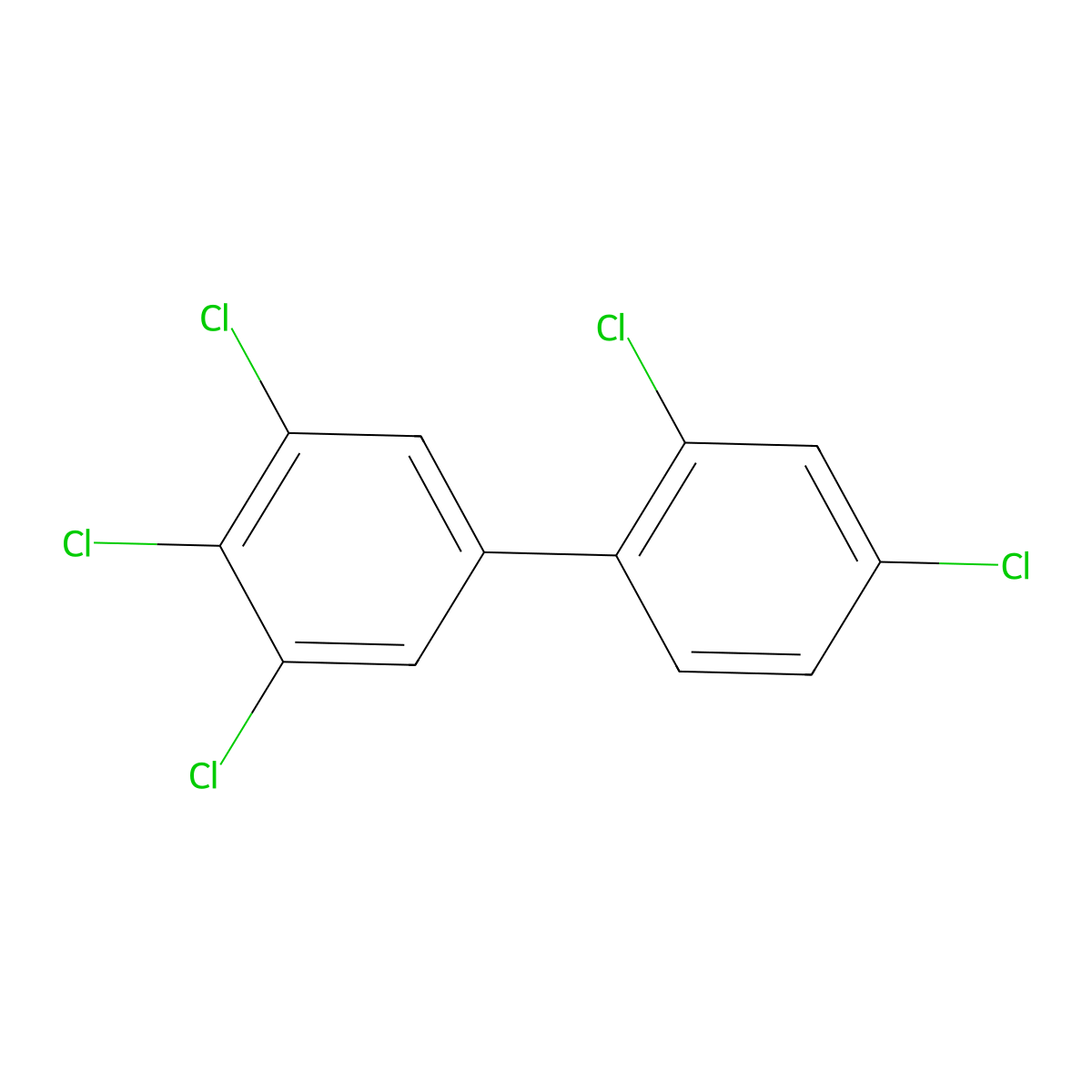 2',3,4,4',5-Pentachlorobiphenyl molecular structure, CAS 65510-44-3