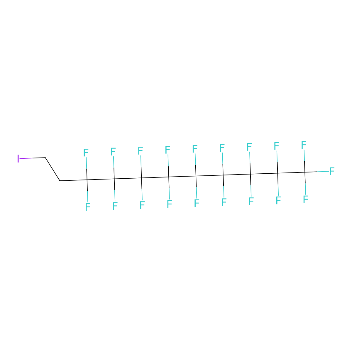 1,1,1,2,2,3,3,4,4,5,5,6,6,7,7,8,8,9,9-Nonadecafluoro-11-iodoundecane molecular structure, CAS 65510-56-7