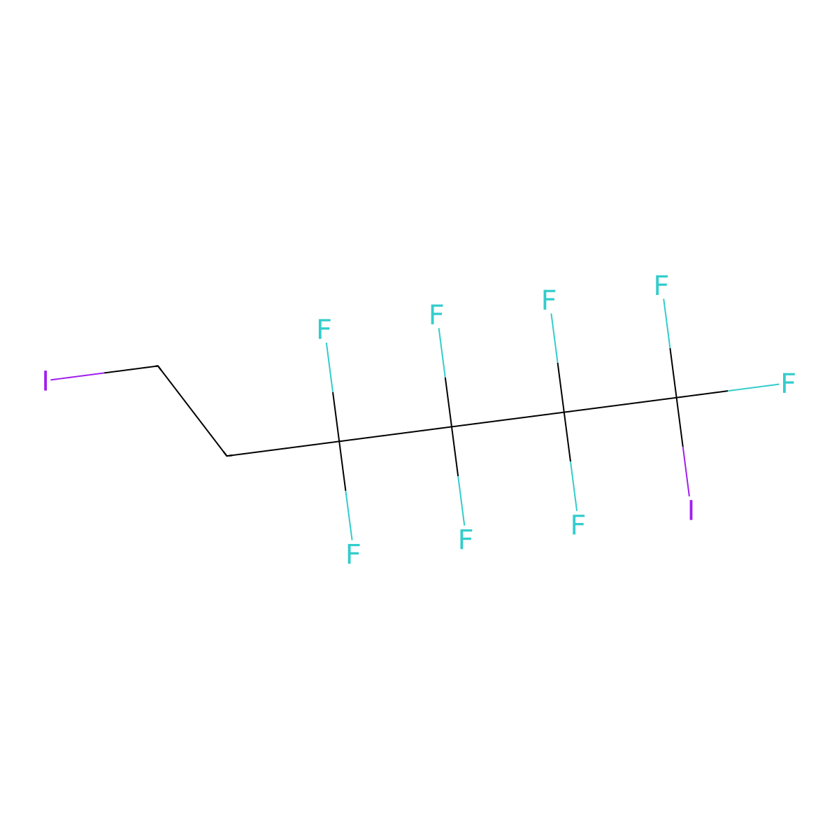 1,1,2,2,3,3,4,4-Octafluoro-1,6-diiodohexane molecular structure, CAS 65510-61-4