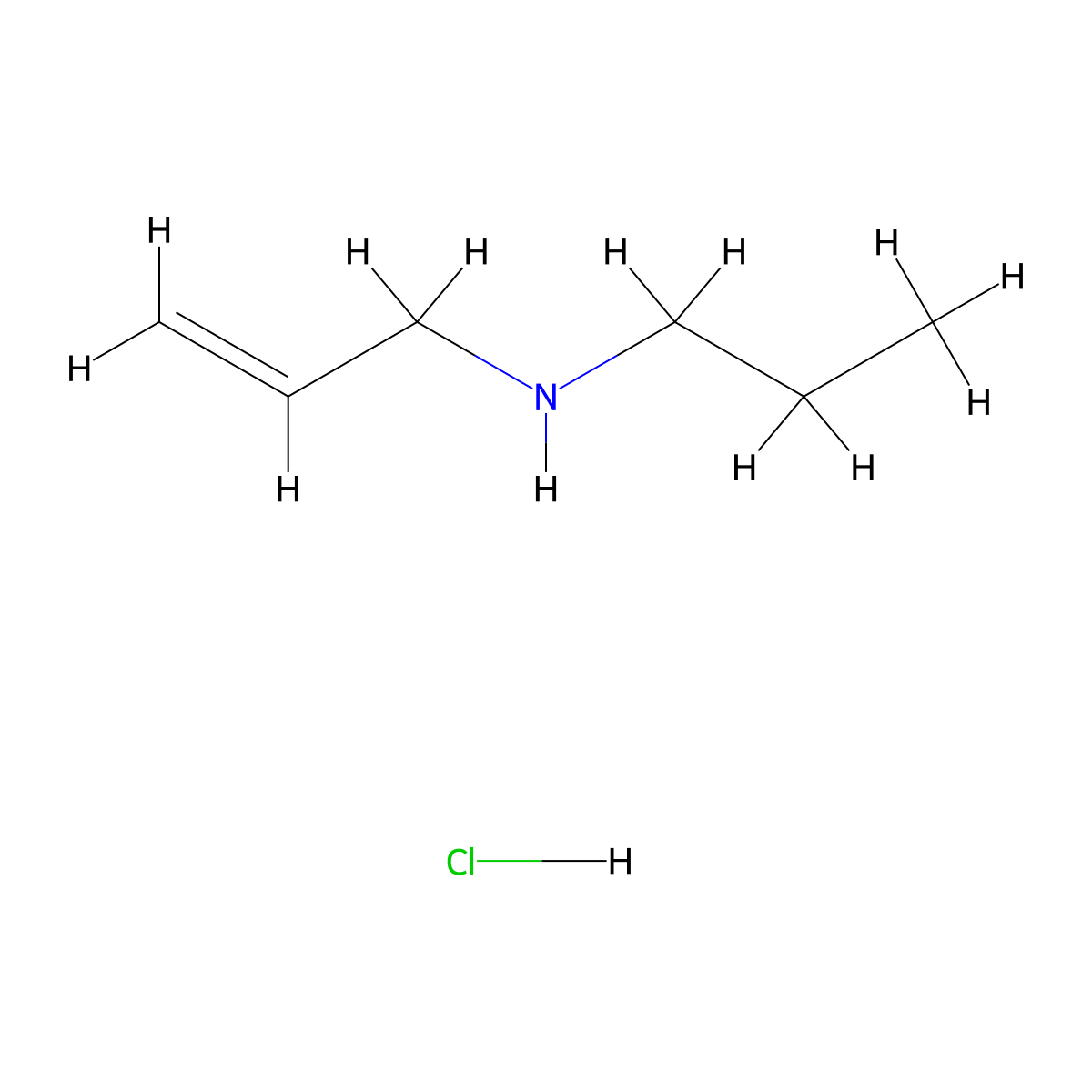 N-Propyl-2-propen-1-amine hydrochloride molecular structure, CAS 65512-41-6