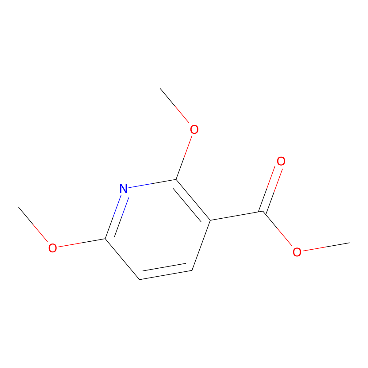 Methyl 2,6-dimethoxynicotinate molecular structure, CAS 65515-26-6
