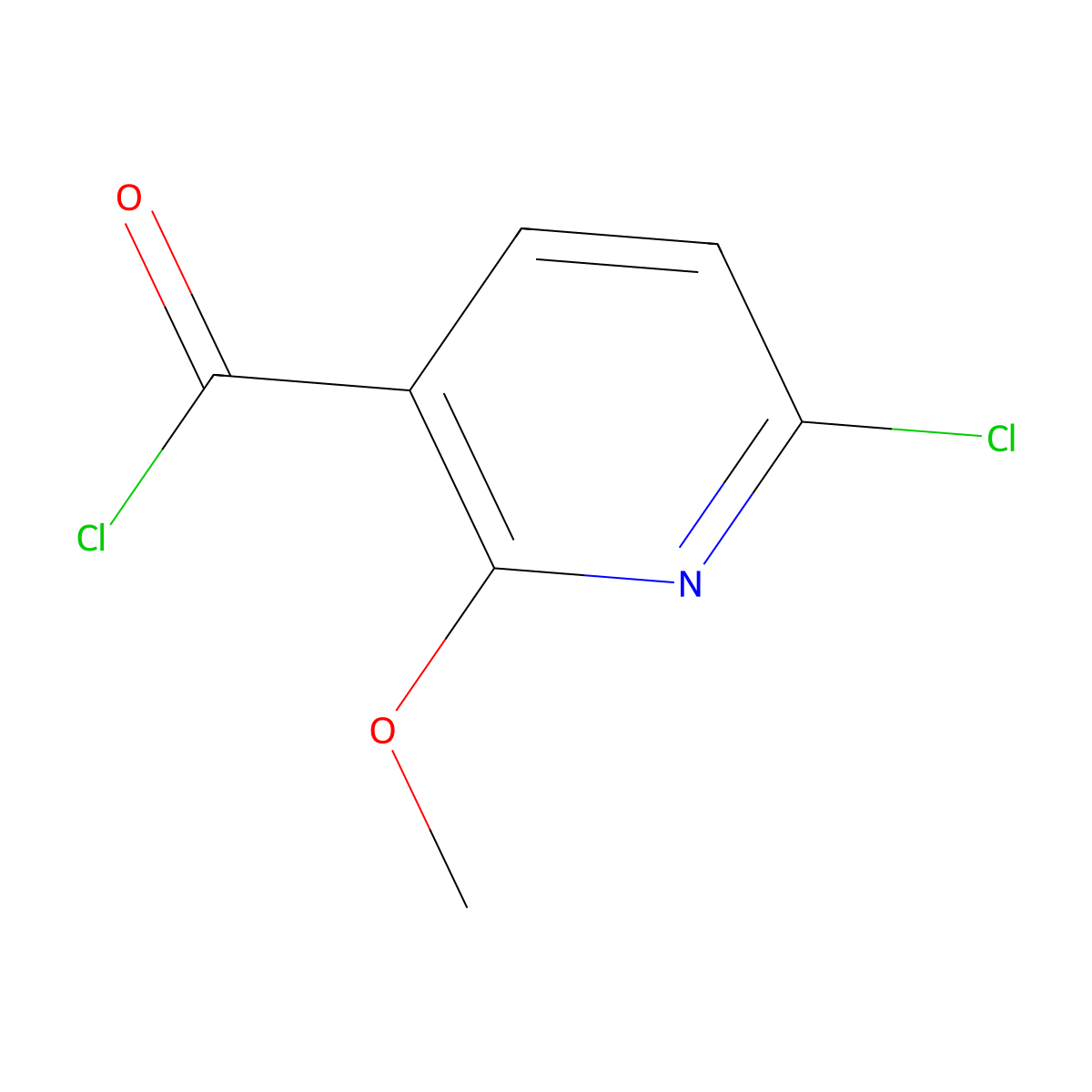 2-Methoxy-6-chloronicotinoyl chloride molecular structure, CAS 65515-30-2