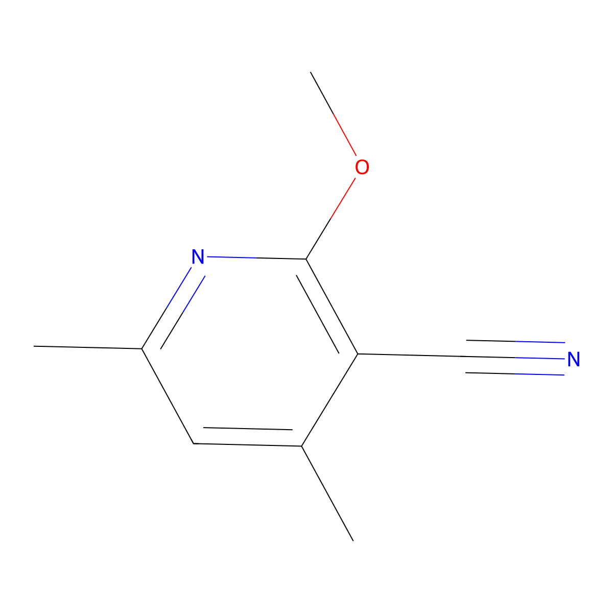 2-Methoxy-4,6-dimethylnicotinonitrile molecular structure, CAS 65515-39-1