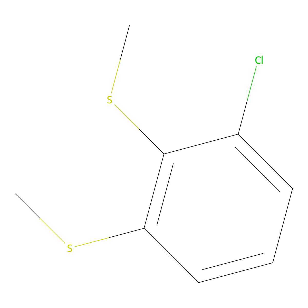 (3-Chloro-1,2-phenylene)bis(methylsulfane) molecular structure, CAS 65516-83-8