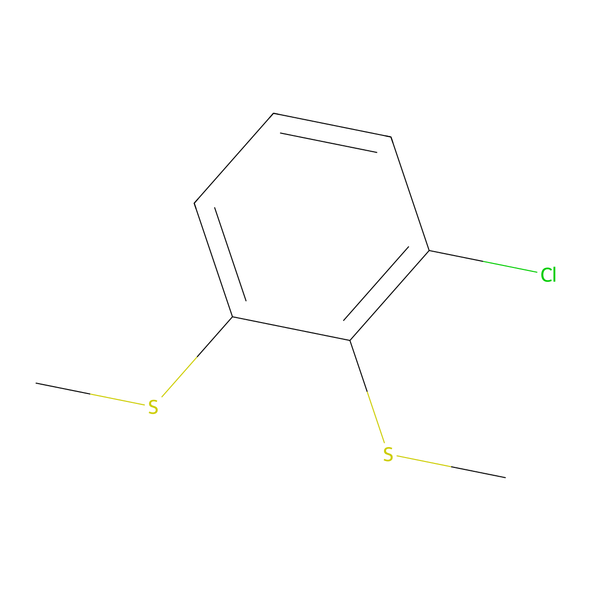 (3-Chloro-1,2-phenylene)bis(methylsulfane) molecular structure, CAS 65516-83-8