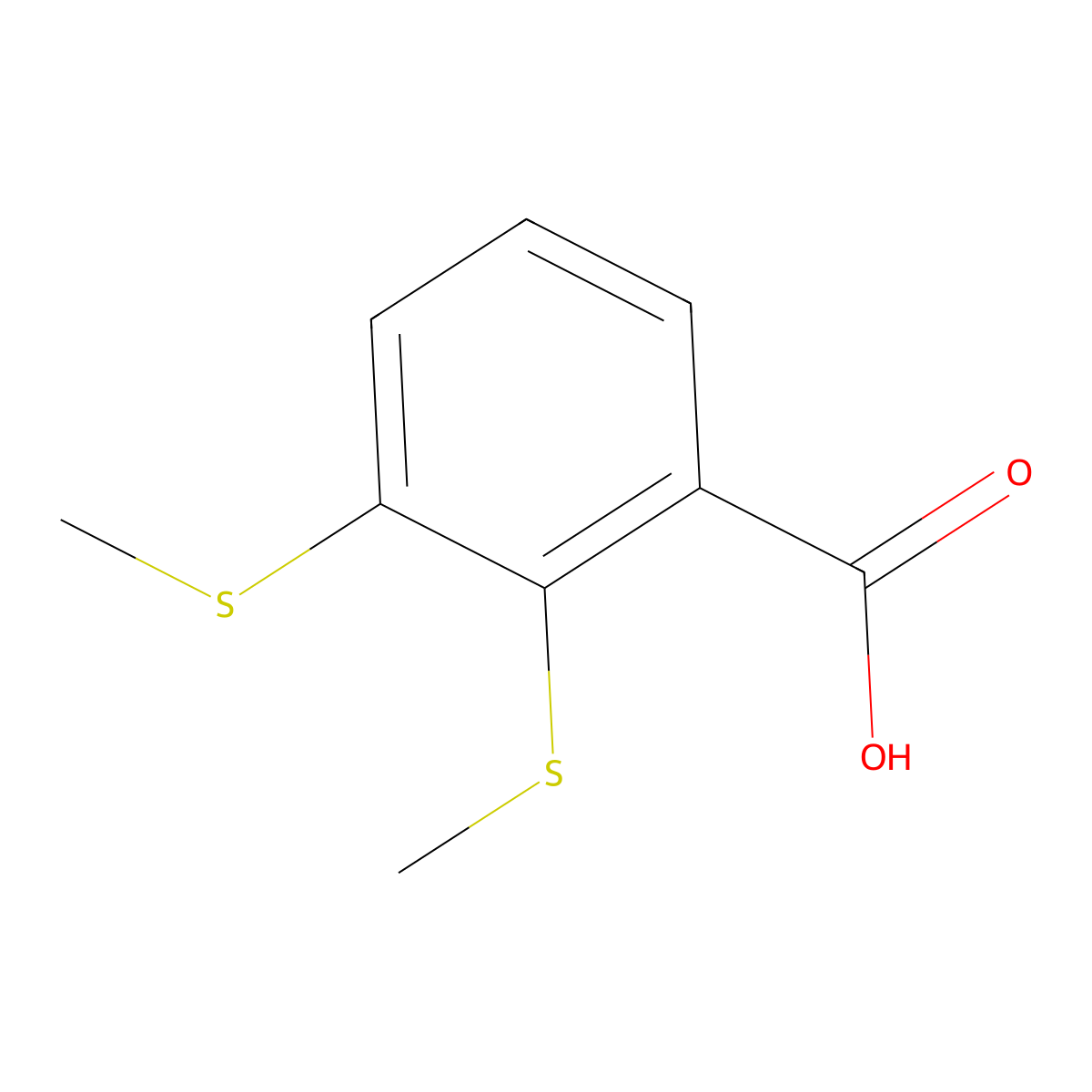 2,3-Bis(methylthio)benzoic acid molecular structure, CAS 65517-21-7