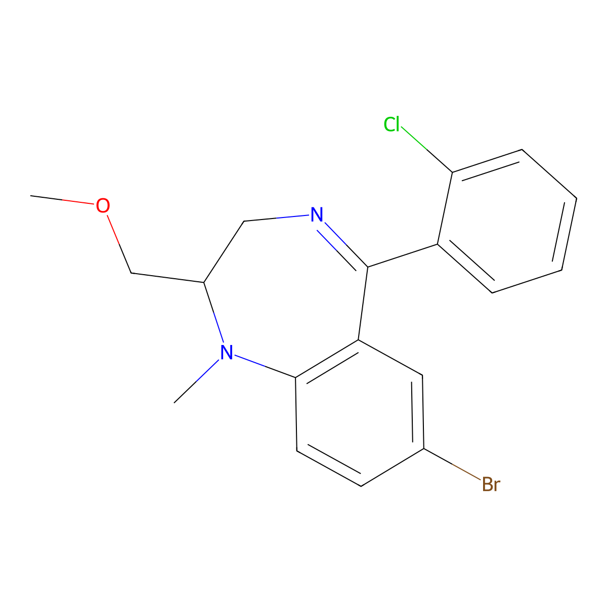 Metaclazepam molecular structure, CAS 65517-27-3