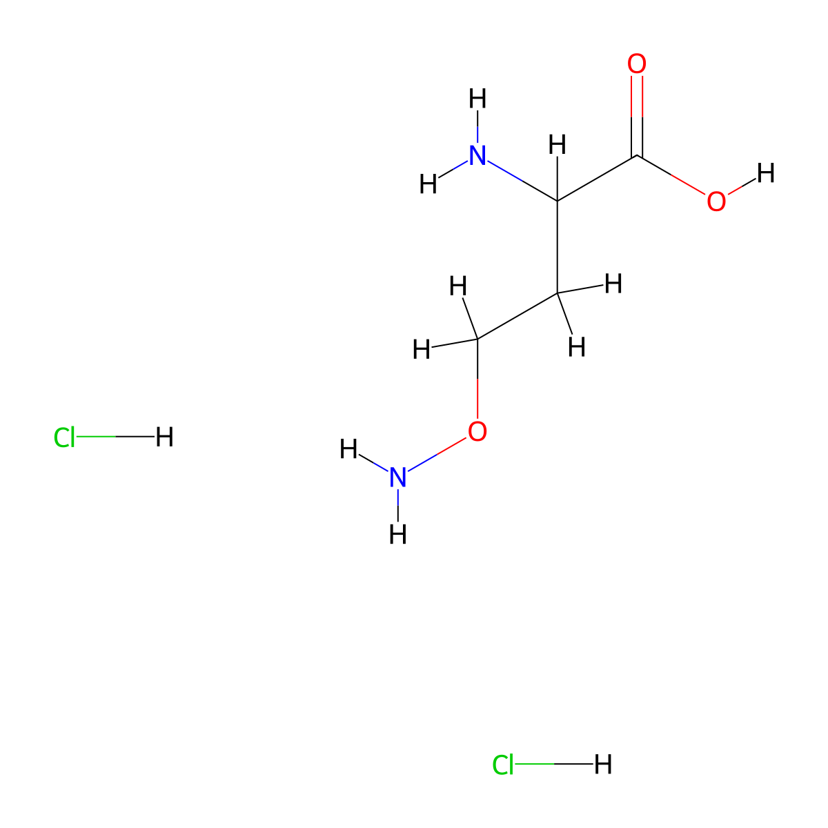 2-Amino-4-(aminooxy)butanoic acid dihydrochloride molecular structure, CAS 65518-20-9