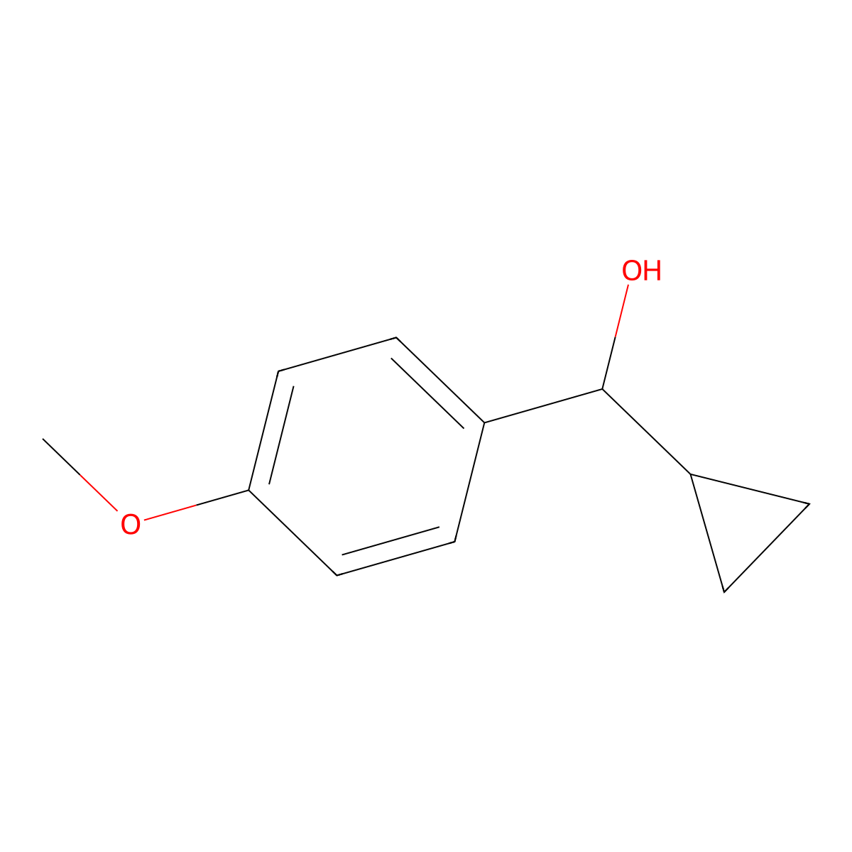 alpha-Cyclopropyl-4-methoxybenzyl alcohol molecular structure, CAS 6552-45-0