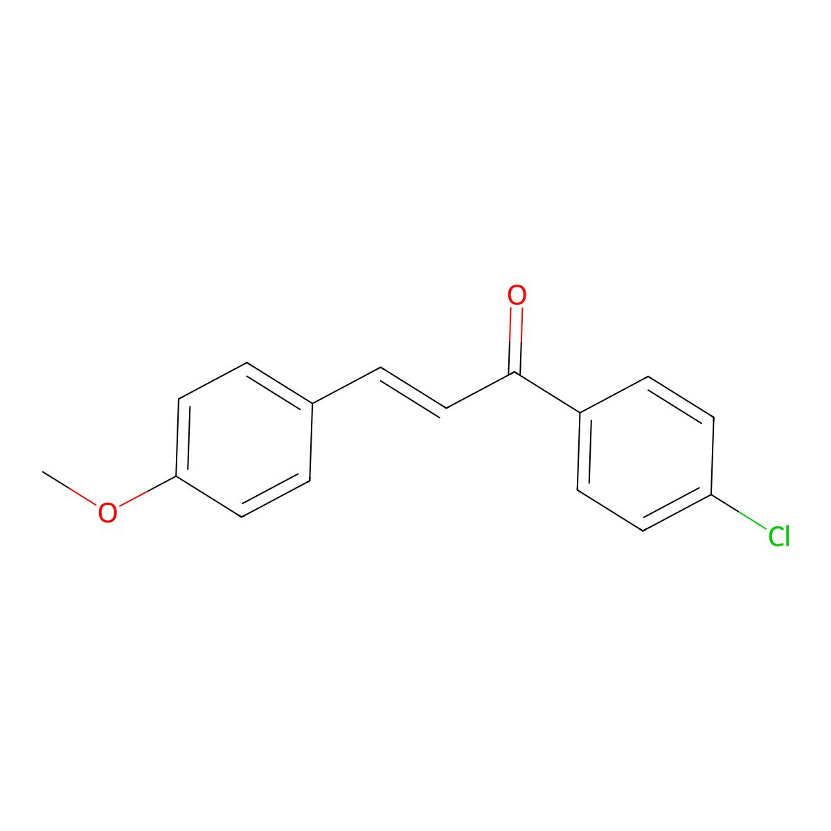 1-(4-Chlorophenyl)-3-(4-methoxyphenyl)-2-propen-1-one molecular structure, CAS 6552-63-2