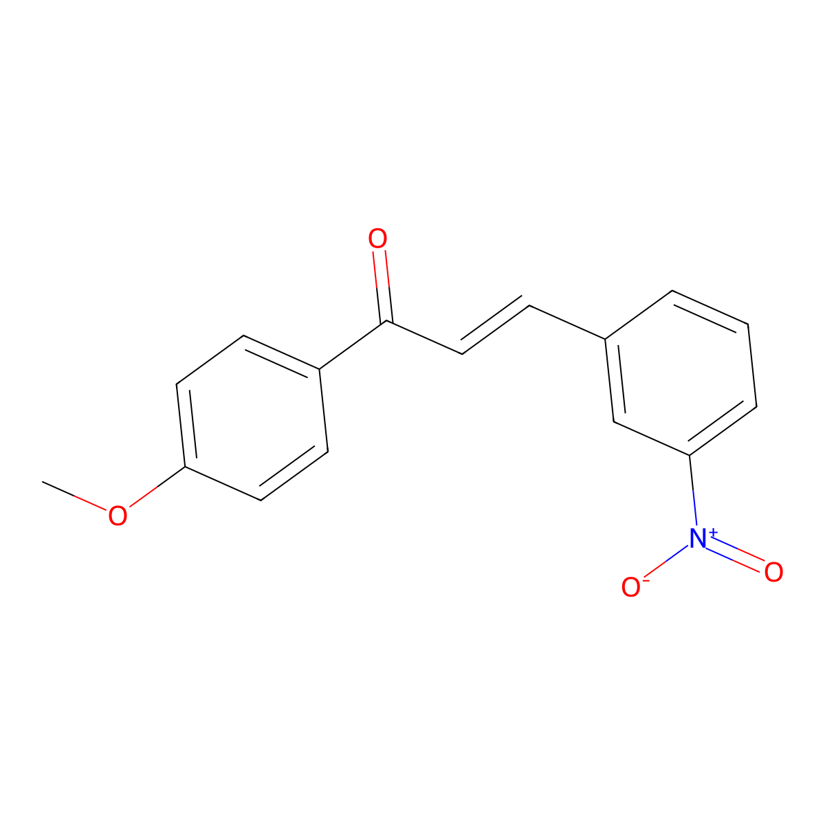 1-(4-Methoxyphenyl)-3-(3-nitrophenyl)prop-2-en-1-one molecular structure, CAS 6552-67-6