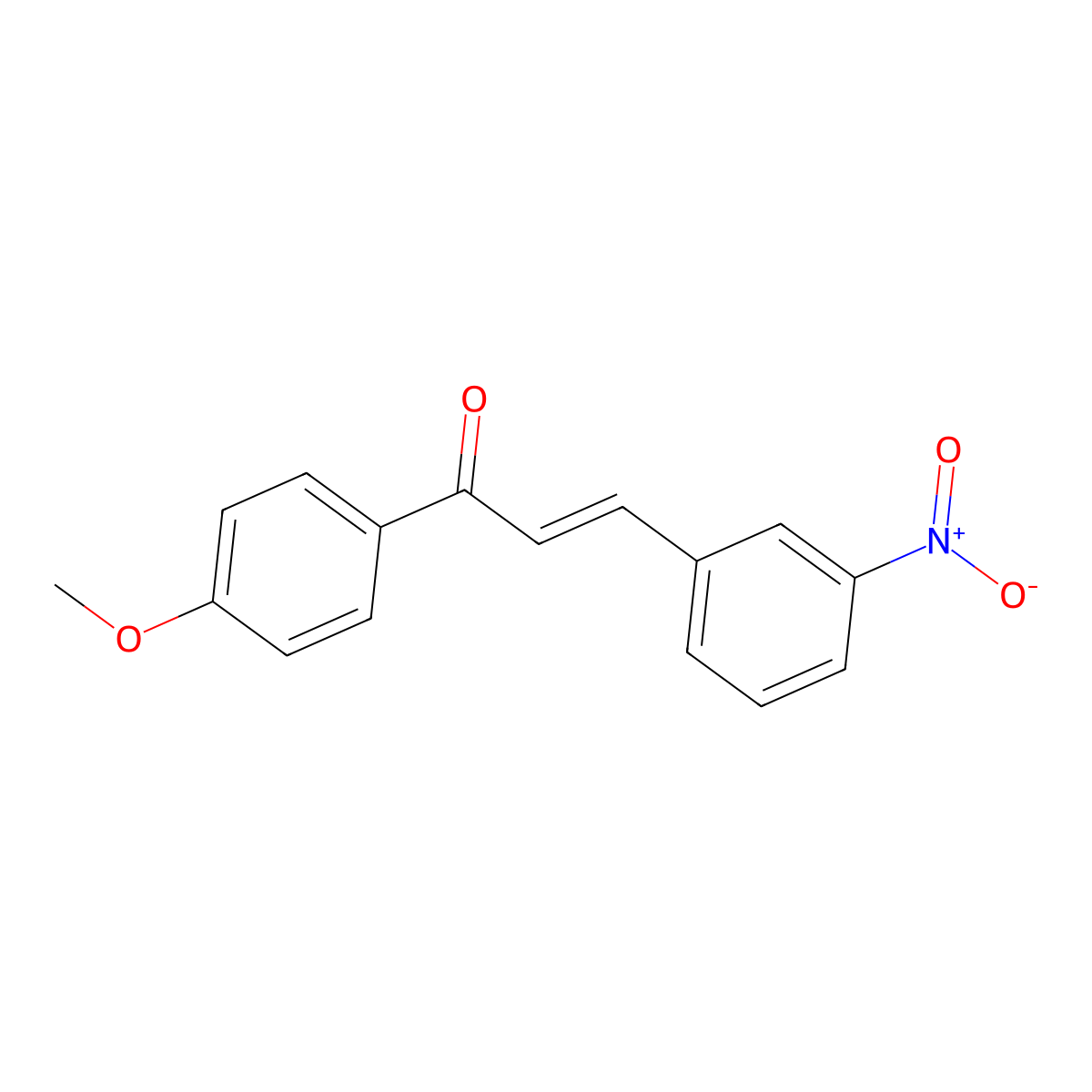 1-(4-Methoxyphenyl)-3-(3-nitrophenyl)prop-2-en-1-one molecular structure, CAS 6552-67-6