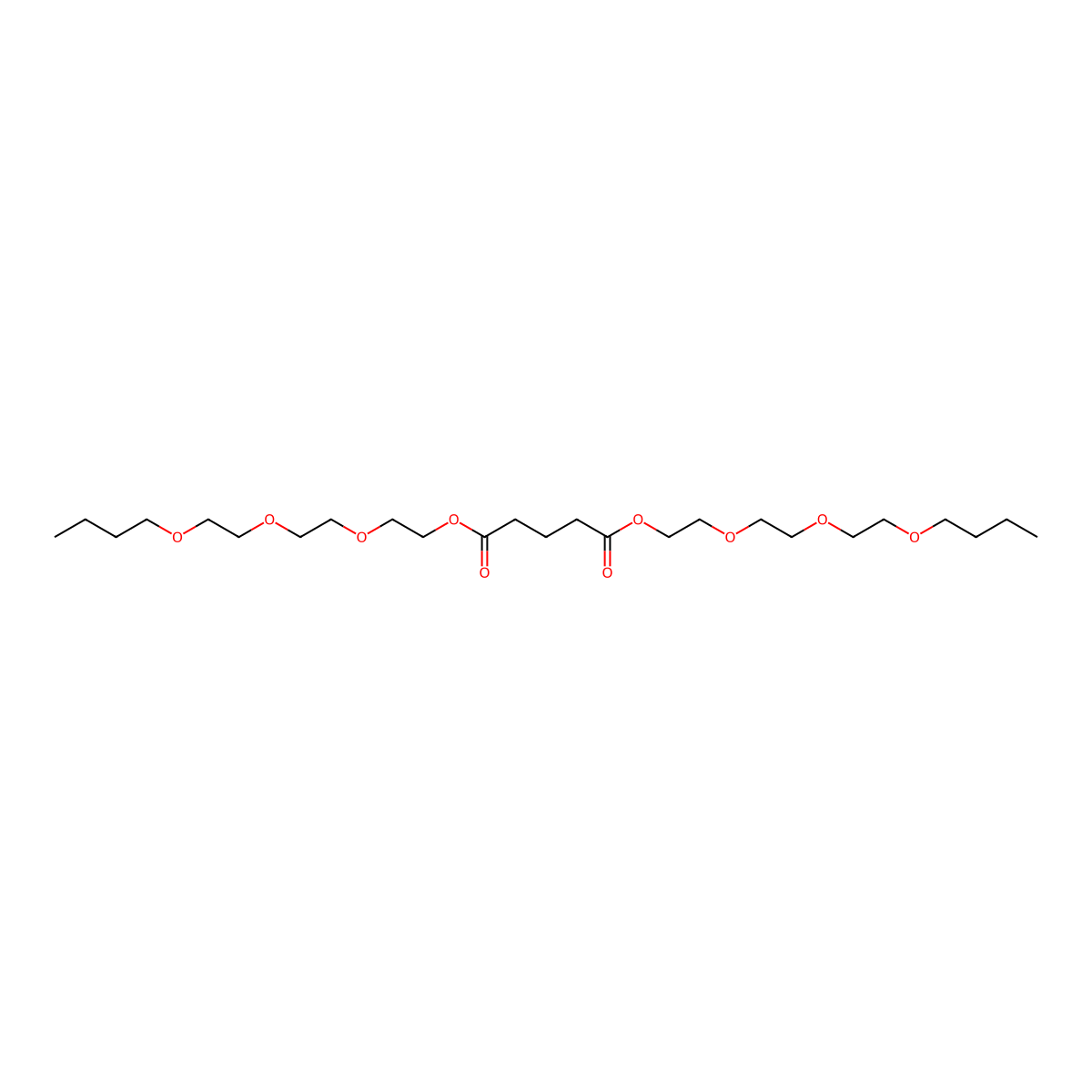 Bis(2-(2-(2-butoxyethoxy)ethoxy)ethyl) hydrogen glutarate molecular structure, CAS 65520-42-5