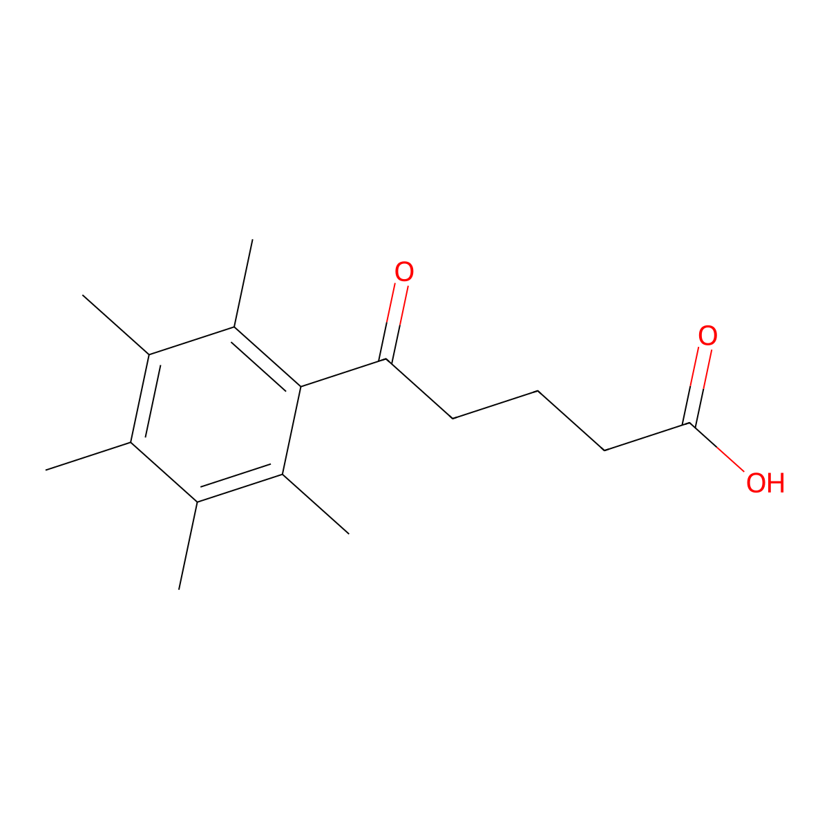 5-Oxo-5-(pentamethylphenyl)pentanoic acid molecular structure, CAS 655224-28-5