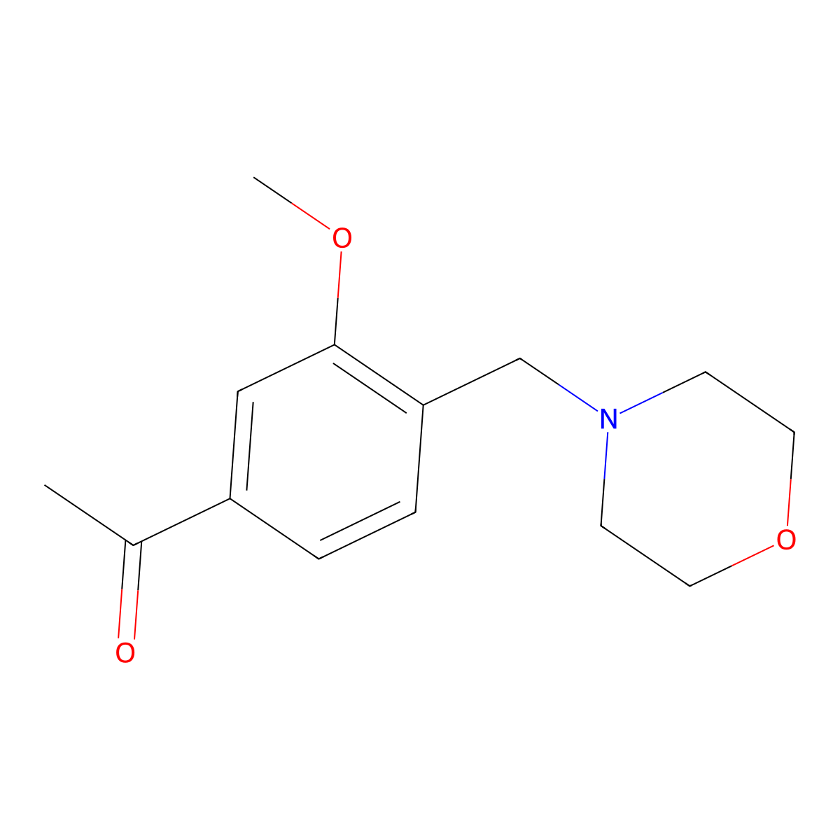 1-[3-Methoxy-4-(morpholinomethyl)phenyl]ethan-1-one molecular structure, CAS 655224-54-7
