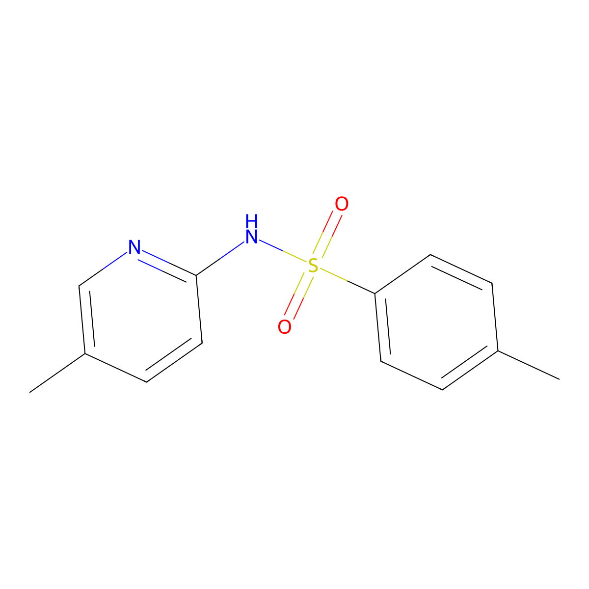4-methyl-N-(5-methylpyridin-2-yl)benzenesulfonamide molecular structure, CAS 65523-67-3
