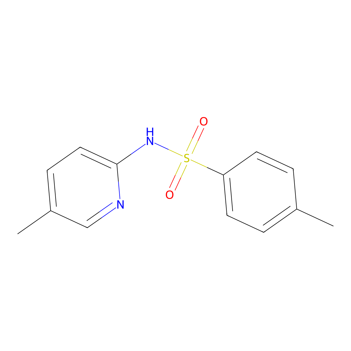 4-methyl-N-(5-methylpyridin-2-yl)benzenesulfonamide molecular structure, CAS 65523-67-3