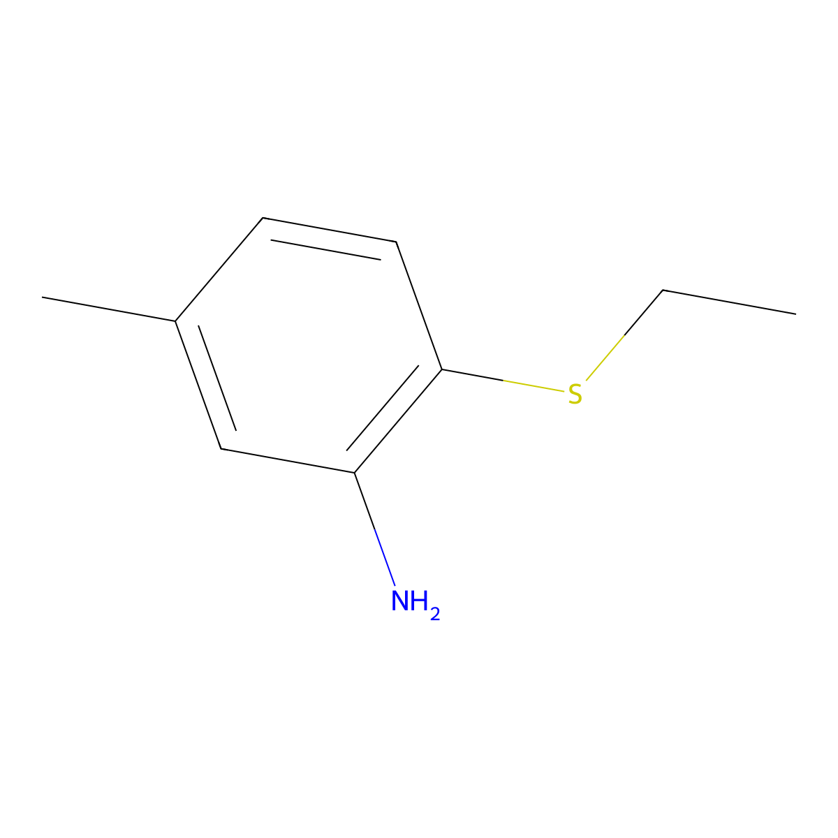 2-(Ethylsulfanyl)-5-methylaniline molecular structure, CAS 65523-85-5