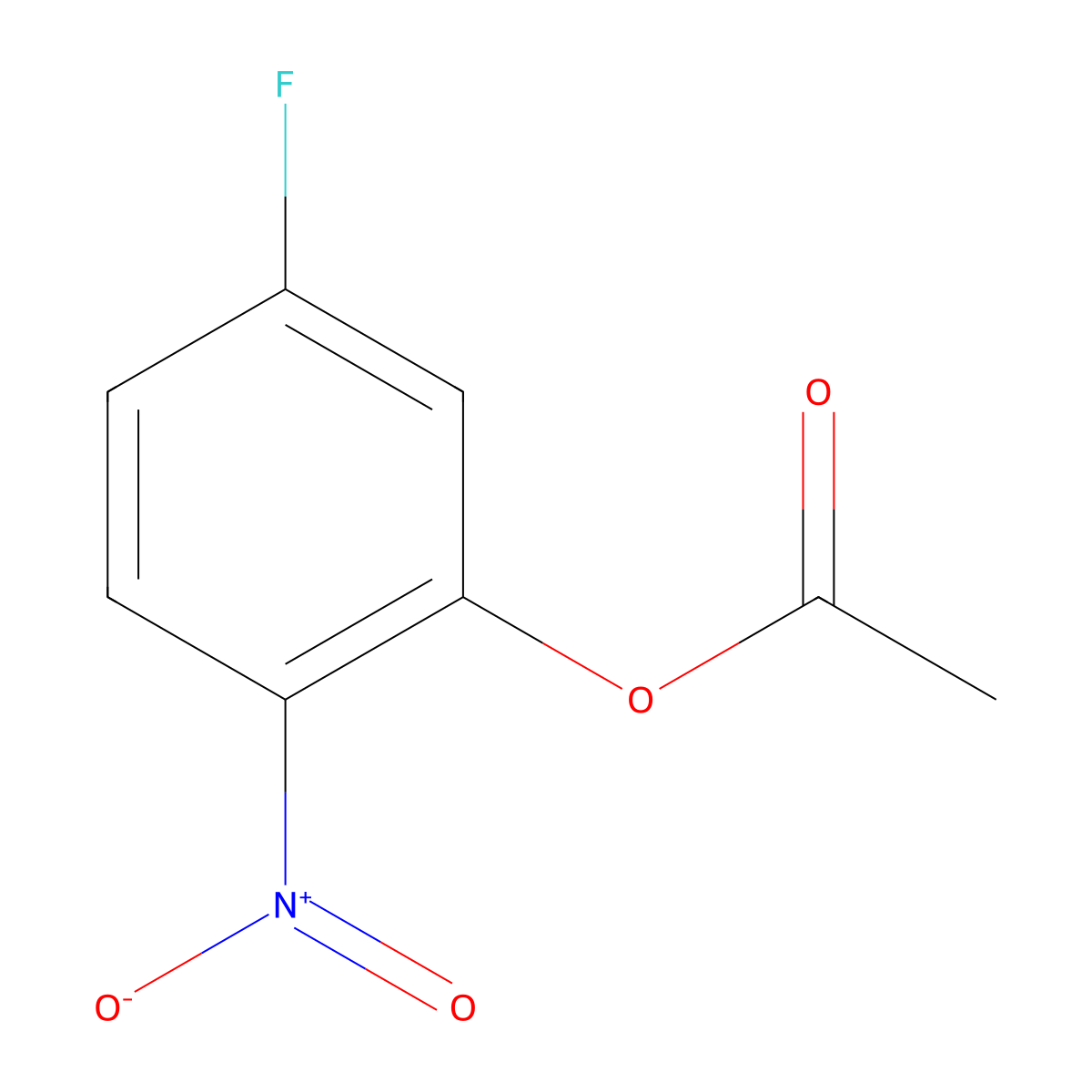 5-Fluoro-2-nitrophenyl acetate molecular structure, CAS 655235-44-2