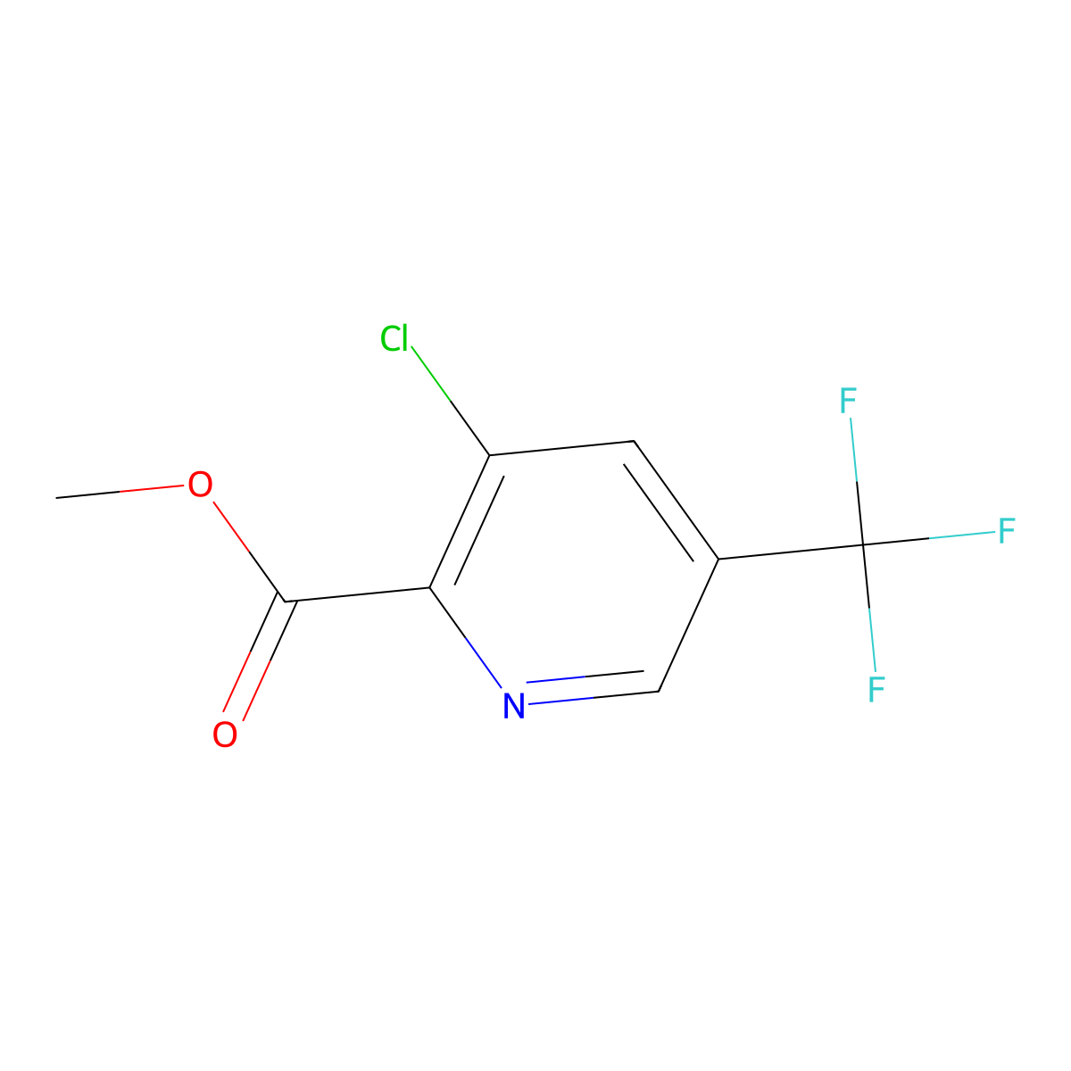 Methyl 3-chloro-5-(trifluoromethyl)pyridine-2-carboxylate molecular structure, CAS 655235-65-7