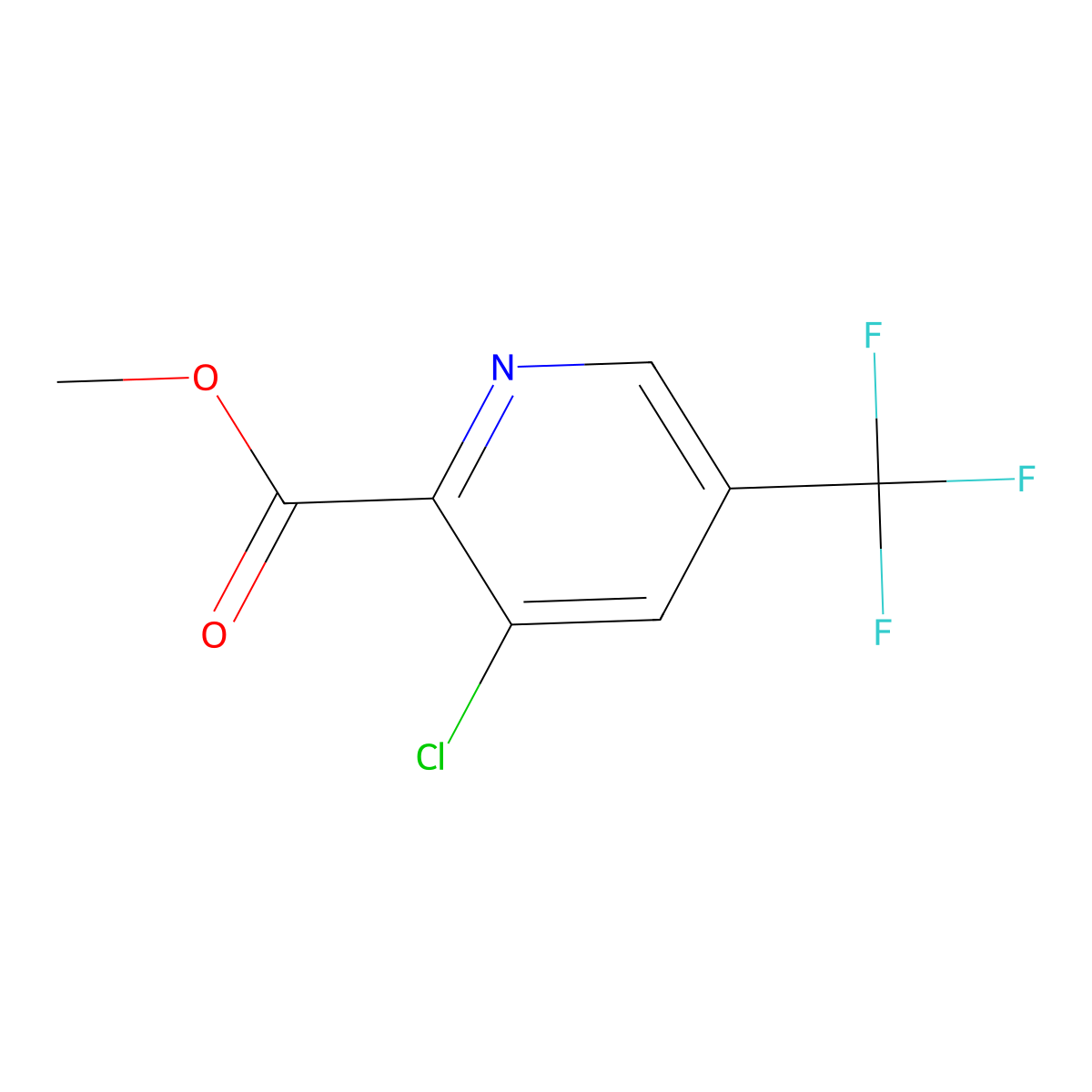 Methyl 3-chloro-5-(trifluoromethyl)pyridine-2-carboxylate molecular structure, CAS 655235-65-7