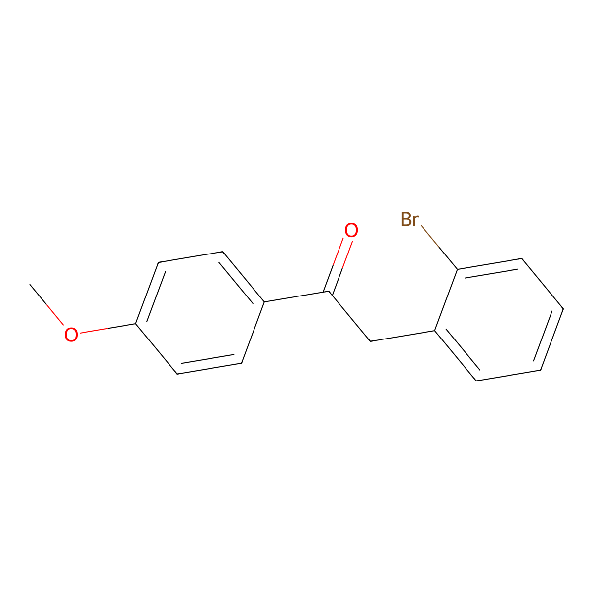 2-(2-Bromophenyl)-1-(4-methoxyphenyl)ethanone molecular structure, CAS 655244-07-8