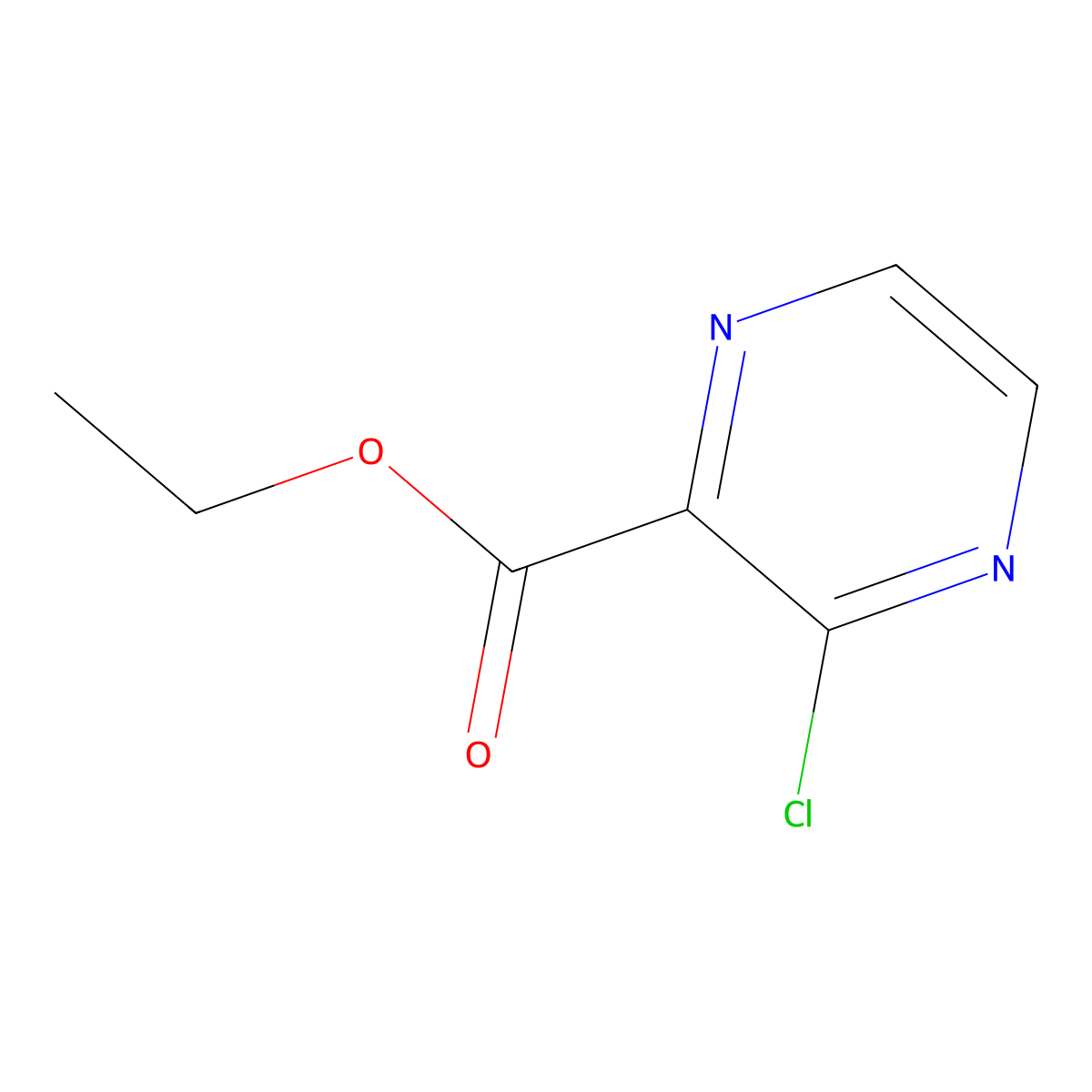 3-Chloro-pyrazine-2-carboxylic acid ethyl ester molecular structure, CAS 655247-45-3