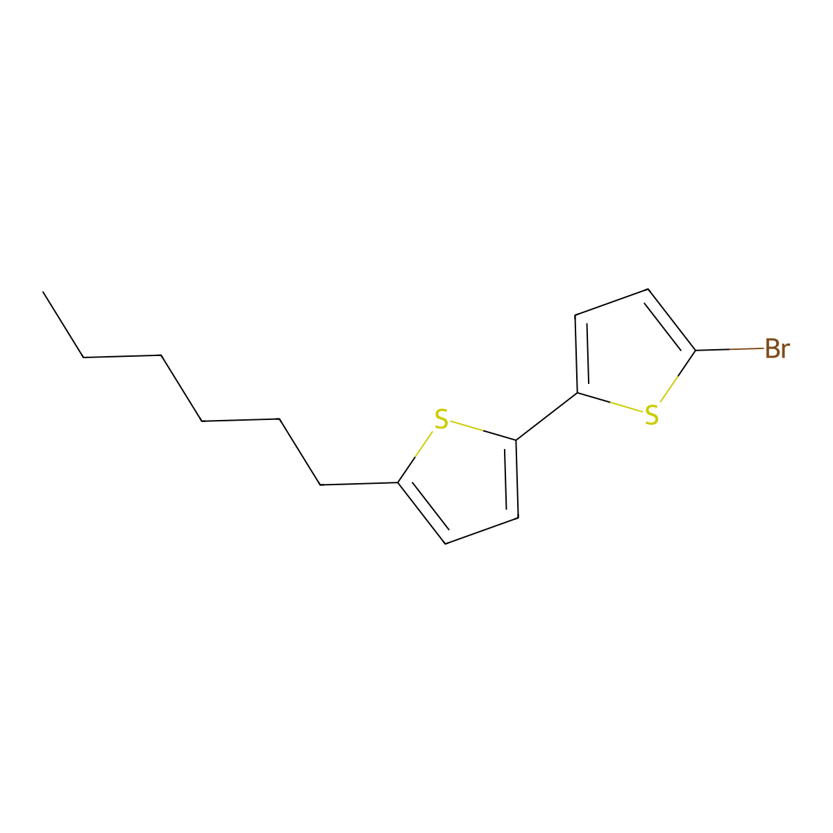 5-Bromo-5'-hexyl-2,2'-bithiophene molecular structure, CAS 655249-04-0